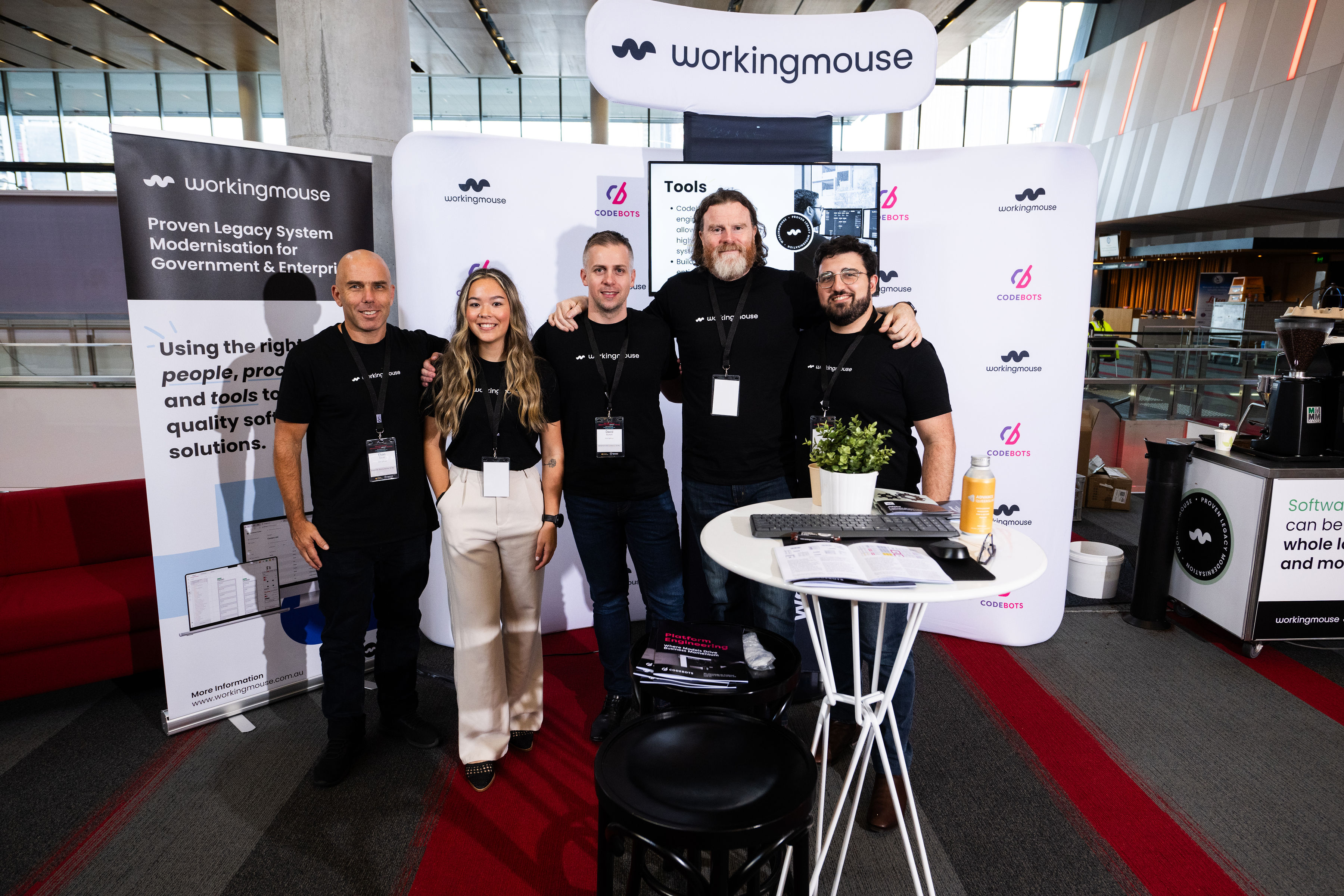 A group photo of the workingmouse team mebers who went to the Biig Convention